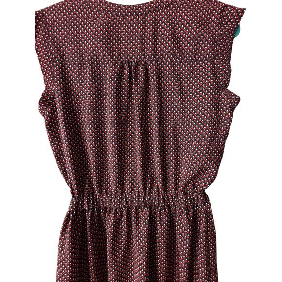 Tommy Hilfiger Patterned V-Neck Midi Dress - Women’s Medium - Picture 6 of 13